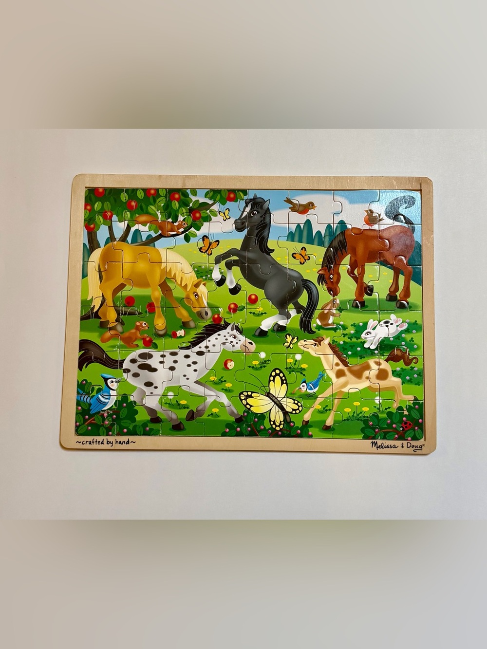 Melissa & Doug Horses 48 piece Jigsaw Puzzle - Colorful Farm Scene